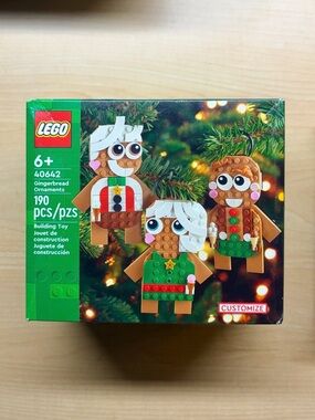 LEGO Gingerbread Ornaments - 3 Tree Ornaments Building Set Ages 6+ - 40642